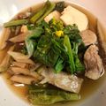 気まぐれご飯を作る人's cooksnap of when they made ピーラーごぼうと豚肉の甘辛春菊のせ.