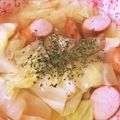 kisberry's cooksnap of when they made ささっとスープ☆きゃべつとウインナー.
