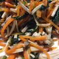小栗色's cooksnap of when they made レンジで♪彩り野菜のオイスターごま油和え.