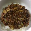かめきち0326's cooksnap of when they made キャベツと合挽きミンチのドライカレー風.