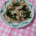 イチゴ、イチゴ。's cooksnap of when they made ヘルシー♡小松菜と豚肉の和え物.
