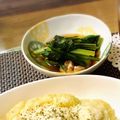 ゆく☆'s cooksnap of when they made 小松菜と油揚げのおひたし.