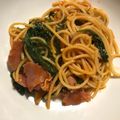 Reyyy's cooksnap of when they made ハムとほうれん草のトマトソースパスタ.