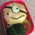 licalica♡'s cooksnap of when they made キャラ弁 ミニオン オムライス お弁当.