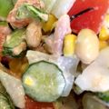 丘のタヌキちゃん's cooksnap of when they made キュウリと大根トマトのだしだ&マヨサラダ.
