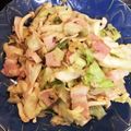 クックSHCHTZ☆'s cooksnap of when they made キャベツとベーコンきのこの醤油バター炒め.