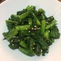 ＊まめゴマ＊'s cooksnap of when they made 簡単！めんつゆで、わさび菜のおひたし♪.