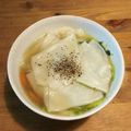金魚のひらり's cooksnap of when they made 餃子の皮で野菜たっぷりワンタン風スープ♪.