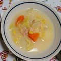 eiyoushi's cooksnap of when they made ベーコンと白菜のホワイトシチュー.
