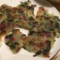 パフェうさこ♪'s cooksnap of when they made 混ぜて焼く☆簡単〜♪ニラと豚入り大根もち.