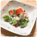 結真は道産子♪'s cooksnap of when they made オクラとカニ蒲鉾のおろしあえ♪.