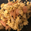 けちゃっぷらんど's cooksnap of when they made 白菜とおさかなソーセージの卵とじ.