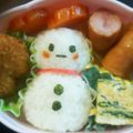 はっぴぴー's cooksnap of when they made 雪だるま弁当.