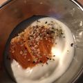 Yokchina's cooksnap of when they made 柿のすり胡麻たっぷりヨーグルト。.