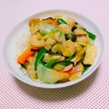 まあまま☆0403's cooksnap of when they made ★簡単♪フライパンで中華丼(八宝菜)★.