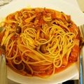 あーｍｂ's cooksnap of when they made 簡単☆ベーコンとしめじのトマトパスタ.