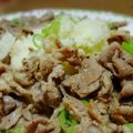 彩菜と藍のままん's cooksnap of when they made 豚肉の塩ダレ炒め☆山葵おろし添え.