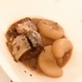 t01553rm's cooksnap of when they made 大根とサバの味噌煮缶の煮物.