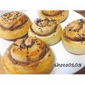 ssshoco's cooksnap of when they made 豆乳うずまき抹茶あずきパン.