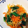 wamico's cooksnap of when they made レンジで簡単☆モヤシと小松菜のナムル.