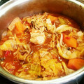 トセーちゃんの娘's cooksnap of when they made 簡単♪キャベツと 鶏むね肉のトマト煮込み.