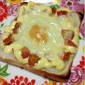 ぽぽきゅ's cooksnap of when they made エッグトースト～玉子とチーズがとろり～♪.