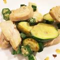 romaric's cooksnap of when they made 簡単15分！鶏胸肉オクラズッキーニサラダ.