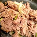 miiko大好き's cooksnap of when they made 簡単！おいしい。豚コマとネギの生姜焼き。.