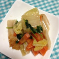 ぽぽきゅ's cooksnap of when they made 豆苗と白菜・竹輪のサッと煮♪.