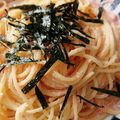anpankirin's cooksnap of when they made 材料３つ❤明太子パスタ.