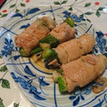 tamotan∞'s cooksnap of when they made オクラと山芋とエゴマの葉の肉巻き.