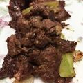 milletury's cooksnap of when they made ☆サイコロステーキ肉の甘辛炒め☆.