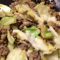 yukasato's cooksnap of when they made 合挽き肉キャベツのカレートマトチーズ炒め.