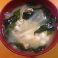 ゆすひと's cooksnap of when they made ワカメと大根、玄米ご飯入りすいとん味噌汁.