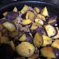 すみれ１９３'s cooksnap of when they made 薩摩芋と挽き肉の甘辛炒め♪.