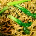 オラの台所's cooksnap of when they made 小松菜入りピリ辛台湾挽き肉の焼きそば.