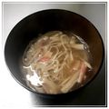 K0A9O0R8U♪'s cooksnap of when they made ◆エノキとカニカマだけでスープ◆.