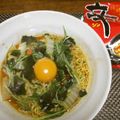 ジョングレ's cooksnap of when they made 最速！アレンジ辛ラーメン.