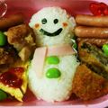 はむミ's cooksnap of when they made 雪だるま弁当.