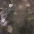 ちゃおっこ☆'s cooksnap of when they made えのきと☆蕪の葉☆ワカメのお味噌汁.