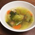 あんずてぃー☆'s cooksnap of when they made 子どもが喜んだ青梗菜とベーコンのスープ.