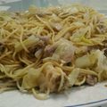 chitobow's cooksnap of when they made 豚肉とキャベツの和風スパゲティ.