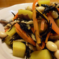 yu-ka-mama's cooksnap of when they made さついまいも、大豆、ひじきの煮もの.