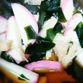 くいしんbu's cooksnap of when they made ねぎ・わかめ・かまぼこのさっと煮.