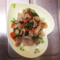 ななママなみ's cooksnap of when they made 夏☆オクラと豚バラの簡単さっぱり炒め.