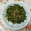 クックUJQEMF☆'s cooksnap of when they made お粥のお共☆大根菜としらすの胡麻油炒め.