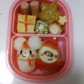 だり☆ミ's cooksnap of when they made キャラ弁に☆枝豆で☆クリスマスリース☆.