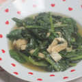 ここみ☆ゆりあママ's cooksnap of when they made 簡単！麺つゆで小松菜とお揚げの煮びたし.