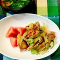 マーシ☆'s cooksnap of when they made 鶏と野菜のガーリック炒め♪.