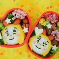 花柄きりん's cooksnap of when they made ドラえもん＆ドラミちゃんキャラ弁.